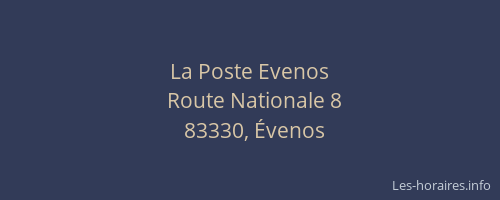 La Poste Evenos