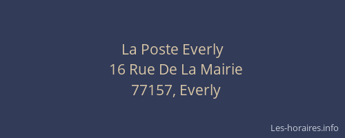 La Poste Everly