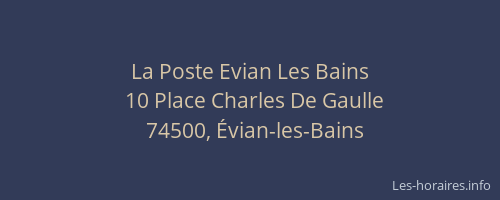 La Poste Evian Les Bains