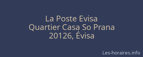 La Poste Evisa