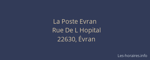 La Poste Evran