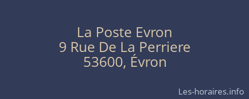 La Poste Evron
