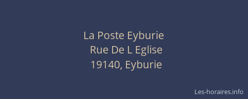 La Poste Eyburie