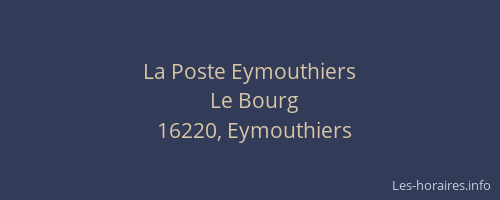 La Poste Eymouthiers