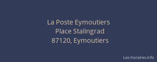 La Poste Eymoutiers