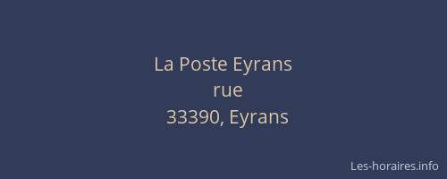 La Poste Eyrans