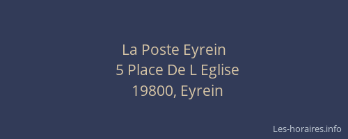 La Poste Eyrein