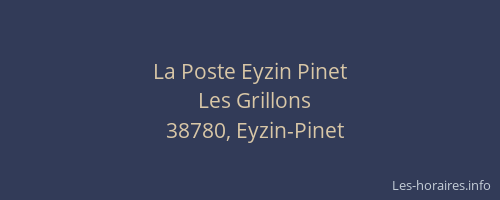 La Poste Eyzin Pinet