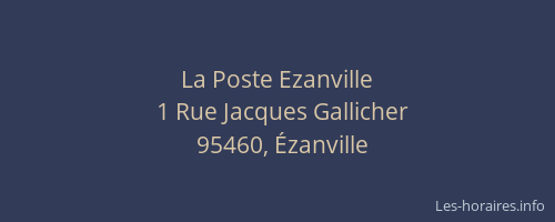 La Poste Ezanville