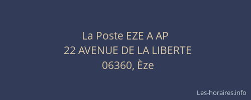 La Poste EZE A AP
