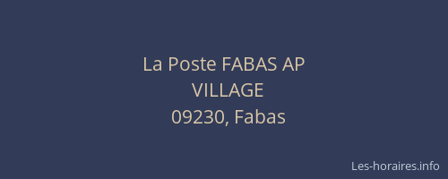 La Poste FABAS AP