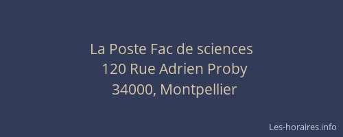La Poste Fac de sciences