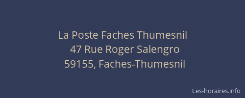 La Poste Faches Thumesnil