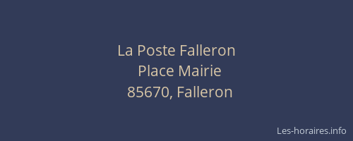 La Poste Falleron