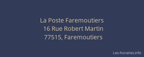 La Poste Faremoutiers