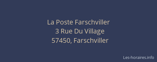 La Poste Farschviller