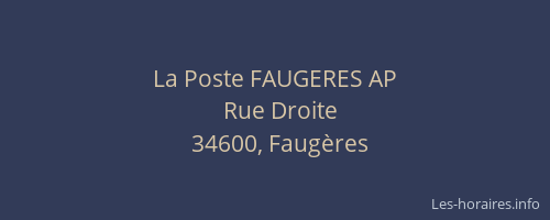 La Poste FAUGERES AP