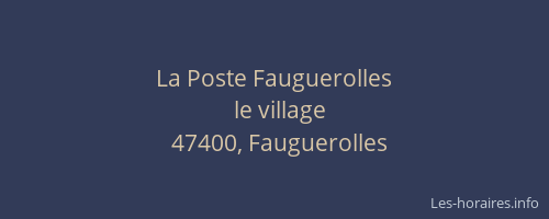 La Poste Fauguerolles