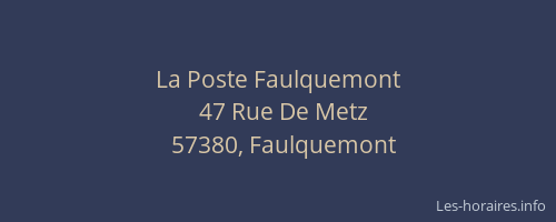 La Poste Faulquemont
