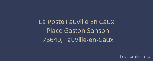 La Poste Fauville En Caux