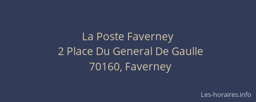 La Poste Faverney
