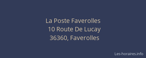 La Poste Faverolles