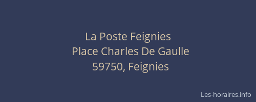 La Poste Feignies