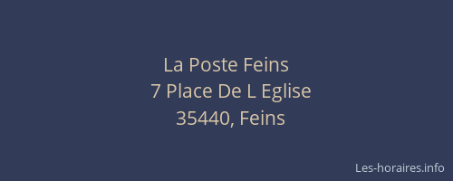 La Poste Feins