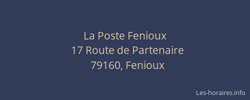La Poste Fenioux