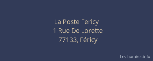 La Poste Fericy