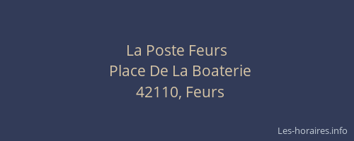La Poste Feurs