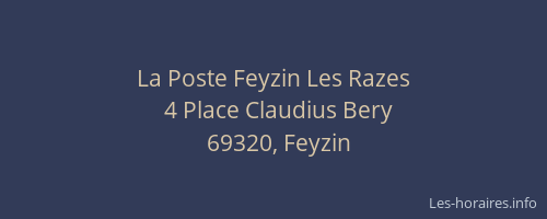 La Poste Feyzin Les Razes