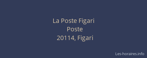 La Poste Figari
