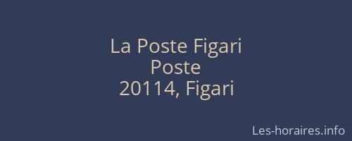 La Poste Figari