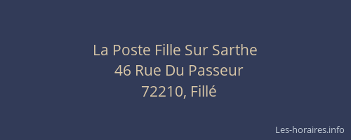 La Poste Fille Sur Sarthe