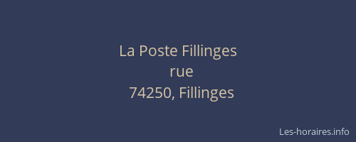 La Poste Fillinges