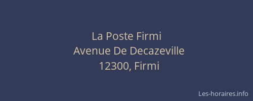 La Poste Firmi