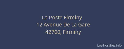 La Poste Firminy