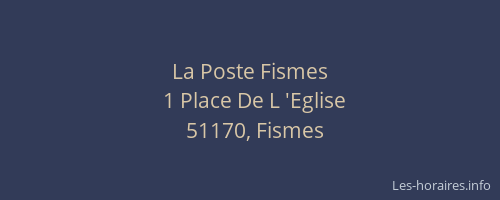 La Poste Fismes