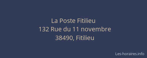 La Poste Fitilieu