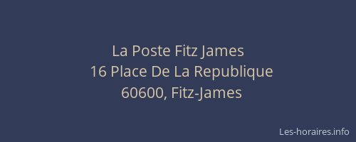La Poste Fitz James
