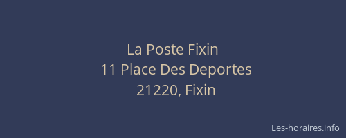 La Poste Fixin
