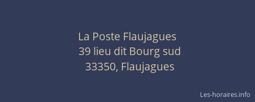 La Poste Flaujagues