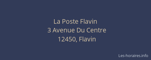 La Poste Flavin