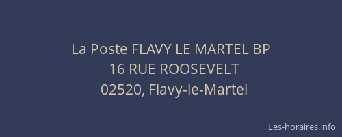 La Poste FLAVY LE MARTEL BP
