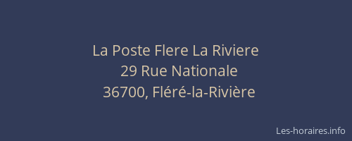 La Poste Flere La Riviere
