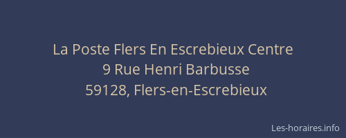 La Poste Flers En Escrebieux Centre