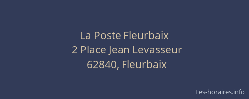 La Poste Fleurbaix