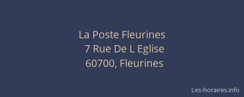 La Poste Fleurines