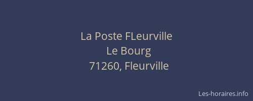 La Poste FLeurville